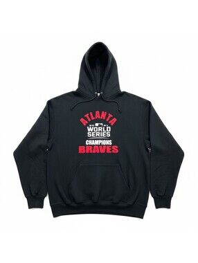 Atlanta Braves Hoodie Mens XL 2021 World Series Champions Russell Athletic